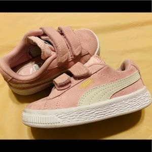 Puma suede pink sneakers size 6